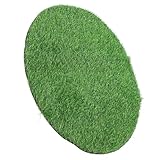 AKOOSY Realistischer Kunstrasen 2,5cm Dicke Kunststoffgrasmatte Rund 90cm...