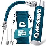 Momevo PocketAir - Mini Ballpumpe mit flexiblem Schlauch für alle Bälle -...
