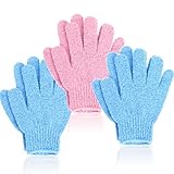 6 Stück Peelinghandschuh, 2 Farbe Exfoliating Gloves, Peelinghandschuh...