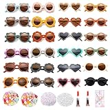 ZtohPyo 24 Paar runde Sonnenbrille für Kinder, Bulk, niedliche...