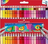 Faber-Castell 151140 - Filzstifte Set mit 40 Doppelfasermaler für Kinder...