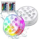 Aoreun Unterwasser LED Licht, 2 Stück Poolbeleuchtung Unterwasser Licht,...