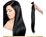 Schwarze Keratin-Haarverlängerungen Hot Fusion U-Typ 100%...