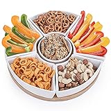 Dimono® Snacktablett Snack-Teller Serviertablett mit 6 Schalen aus...