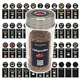 90 Schwarze Gewürz Etiketten Deutsch/aufkleber gewürzetiketten rund,...