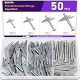 BUNTOR 50 Stück Kippdübel, 4 Größen Klappdübel, M3/M4/M5/M6...