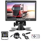 Rückfahrkamera-Set mit 7-Zoll-HD-Monitor, IP68 wasserdichte 18 IR...