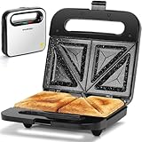 Aigostar Sandwichmaker für 2 Sandwiches, Sandwichtoaster mit...