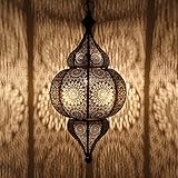 Casa Moro Orientalische Lampe Schwarz elegante Pendelleuchte, Hängelampe...