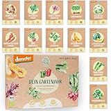 BIO Gartenjahr Gemüse Samen Set - 12 Sorten Demeter Gemüse Saatgut für...