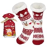 GOZINA Weihnachtssocken, Warme Weihnachtssocken Damen, Ghristmas Socks...