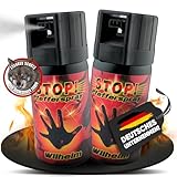 2 x Wilhelm Pfefferspray 40 ml Tierabwehr Selbstverteidigung CS KO Spray...