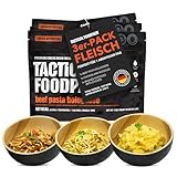Tactical Foodpack 3er Set - 3 Gefriergetrocknete Mahlzeit (mit Fleisch)...