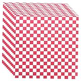 Zerodeko 200Stücke Snackpapier Pads Rote Karierte Matte für Pizza...
