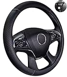 Zawaer Lenkradbezug Leder, 38CM / 15'' Auto Lenkradschoner Lenkrad...