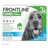 FRONTLINE Combo Hund M gegen Zecken, Flöhe & Haarlinge (10 bis 20 kg) - 3X...