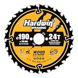 Hardwin Professional 1x Kreissägeblatt für Holz (190x30mm, 24 Zähne ATB,...