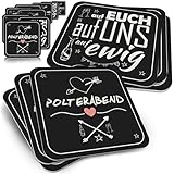 Funke & Brand Bierdeckel Polterabend - 50 Stück - Elegante Schwarze...