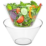 KONZEPT Salatschüssel aus Glas 25cm, 2er Set Schüssel 3180ml,...