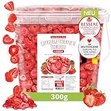 GEFRIERGETROCKNETE ERDBEEREN 300g, fruchtige gefriergetrocknete Früchte in...
