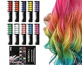 10 Farben Set Haarkreide Kamm, Haarkreide für Mädchen, Temporäre...