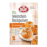 RUF Bio Weinstein-Backpulver, ohne Phosphatzusatz, Backtriebmittel zum...