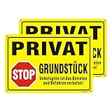 Goodvia Privatgrundstück Schild Metall Reflektierend 30×20 cm, 2 Stück...