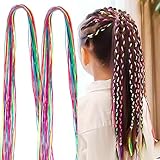 30 Stück Bunte Dreadlock Haarseile Haarsträhnen Mädchen Haarschmuck 82...