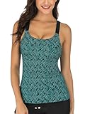 PANAX Damen Tankini Oberteil mit integriertem BH - Bademode, Badeanzug,...
