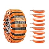 Schneeketten, 8 Stück Wiederverwendbare Auto Anti-Rutsch Kabelbinder, 88 x...