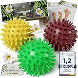 HELDSON® Premium Massageball Set [3 Härtegrade]- Igelball Fußmassage...