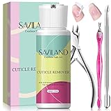Saviland 60ML Nagelhautentferner Flüssig: Profi Cuticle Remover Tools Set,...