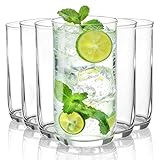 HOMQUEN 400 ml Highball-Gläser, 6 Stück Trinkgläser,...