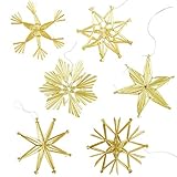 OBC-Kunsthandwerk Strohsterne, 10 cm, Natur, 30 Stück - Weihnachtsschmuck,...