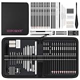 HIFORNY 42-teiliges Zeichenset, Skizzierset mit Graphit- und Kohlestiften,...