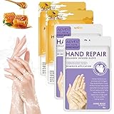 Handmaske 4 Paar Handpflege Handschuhe Feuchtigkeitsspendende mit Honig &...