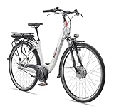 TELEFUNKEN E-Bike Damen 28 Zoll, Elektrofahrrad Frontmotor, 3-Gang...