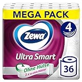 Zewa Ultra Smart Toilettenpapier Großpackung, 36 Rollen á 280 Blatt,...