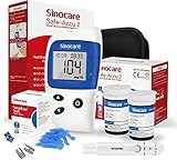 sinocare Safe Accu2 Blutzuckermessgerät, Zuckermessgerät mit...