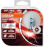 Osram Night Breaker Laser H7 next Generation, +150% mehr Helligkeit,...