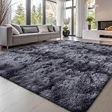 smiry Hochflor Teppich Wohnzimmer, Waschbar Anti-Rutsch Moderner...