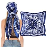 Giantree Damen Seidentücher, 90x90cm Weich Quadratisch Seidenschal Bandana...