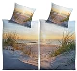 Kinzler Partner Bettwäsche TRAUMSTRAND, Größe: 135 x 200 cm + 80 x 80...