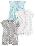 Simple Joys by Carter's Baby Mädchen 3-Pack Snap-up Rompers Strampelhose,...