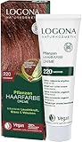 LOGONA Naturkosmetik Pflanzen-Haarfarbe Creme 220 Weinrot, Rote Natur...