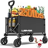 Zusammenklappbarer Outdoor-Nutzwagen, 120 l, Strandwagen mit Rädern, 102...