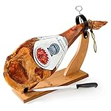 Schinken-Set mit Schinkenständer und Messer | Serrano-Schinken Paleta...