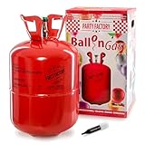 Helium Ballongas für 50 Ballons | Heliumflasche 400L Gasfüllung...