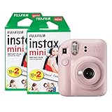 Fujifilm instax Mini 12 Sofortbildkamera mit 40 Filmen, Blütenrosa