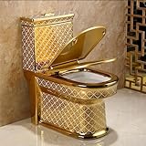 Einteilige Toilette mit Komfortsitz, moderne Doppelspülung für...